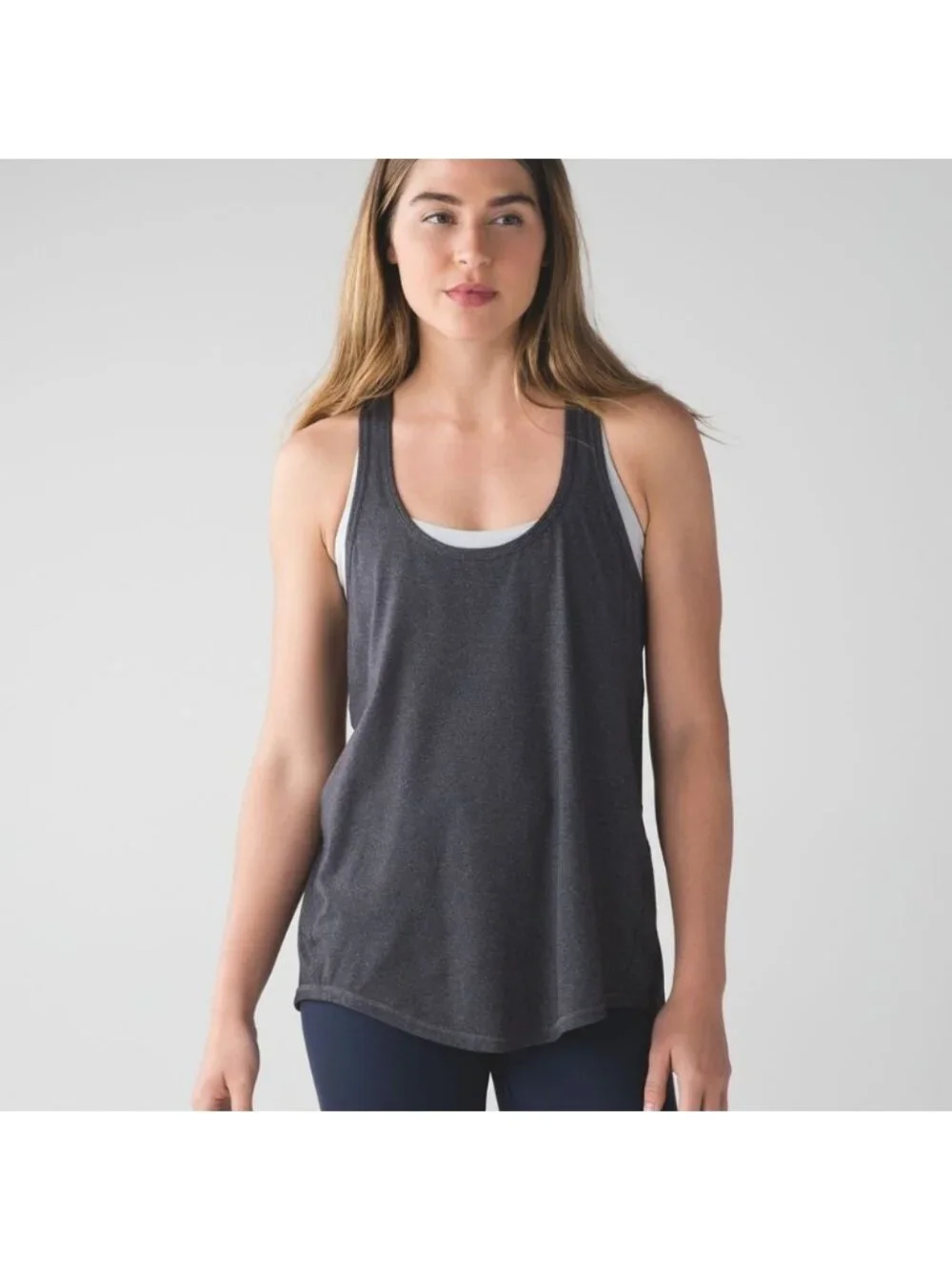 Lululemon Salute the Sun Tank Heathered Black